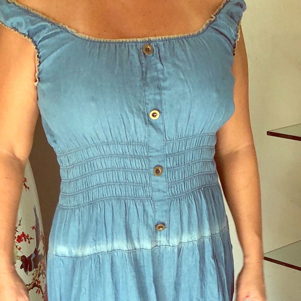 Peasant style lightweight jean size Large maxi